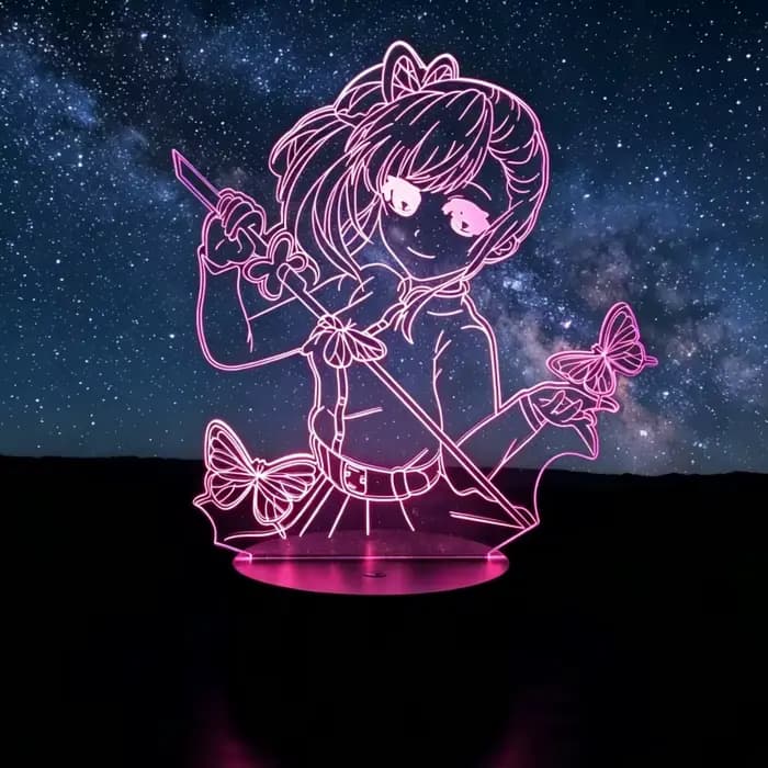 Lampe à illusion 3D Anime Demon Slayer, Tanjiro Nezuko Kamado, lumière de nuit LED pour les fans de Demon Slayer, décoration de chambre à coucher, cadeau d'anniversaire