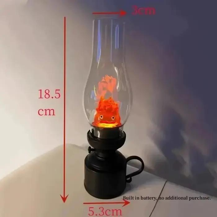 Dessin animé Anime chat sans flamme veilleuse chambre lampe de Table de chevet à piles effet de flamme réaliste décor à la maison lumière LED
