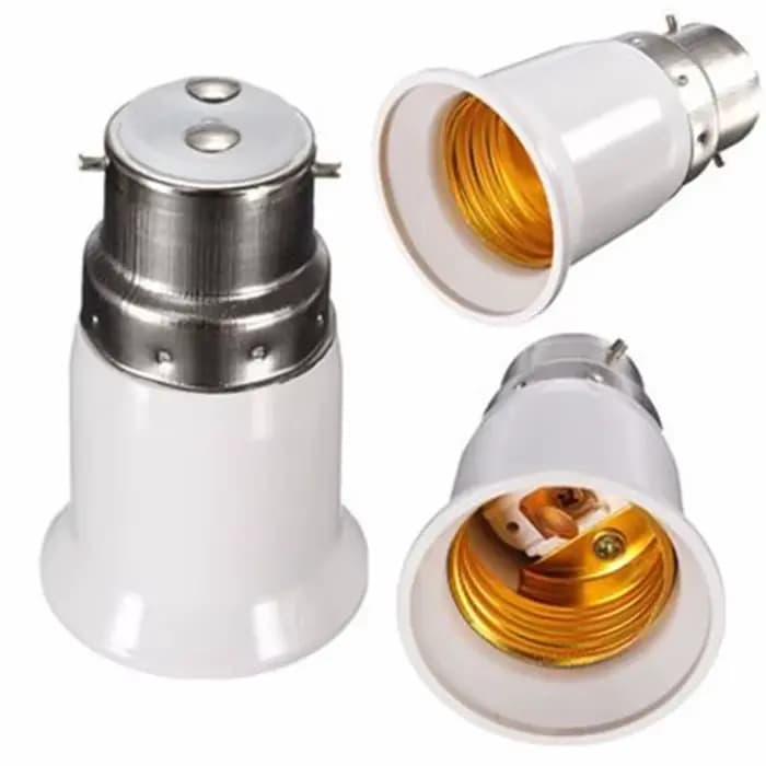 Adaptateur d'ampoule à baïonnette B22 à vis Edison E27, support de convertisseur de lampe, adaptateur de lumière, support de lampe, pièces d'éclairage, 2 pièces