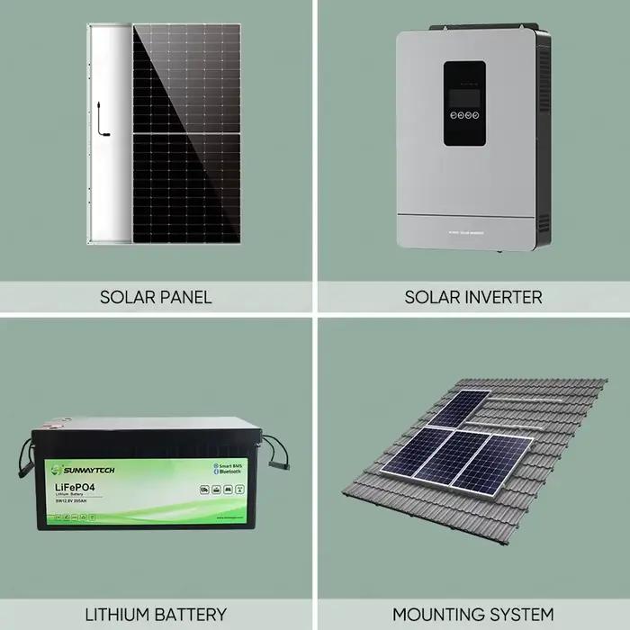 Système solaire hors réseau complet 1200w