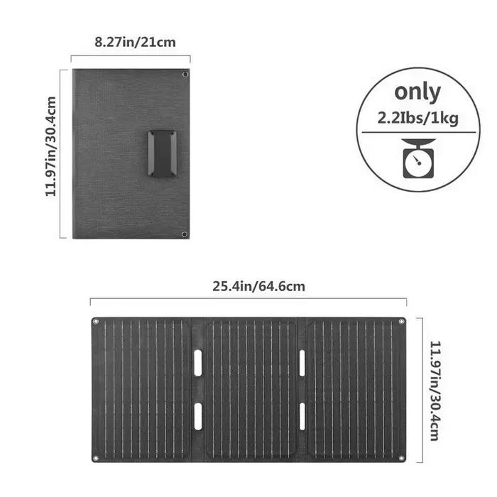 Panneau solaire pliable 10W avec USB Type C