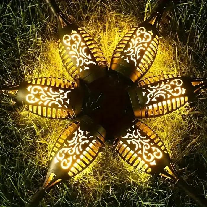 12LED Solaire Flamme Torche Lumière vacillante