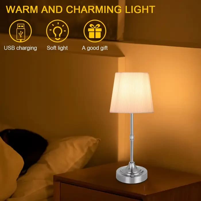 Lampe de table LED sans fil en métal