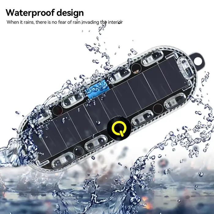 Lumière stroboscopique solaire d'avertissement de voiture, lumière d'urgence automatique, feu arrière de frein de camion de moto électrique, feux clignotants étanches