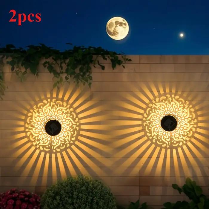 Lampe murale solaire d'extérieur en métal IP65