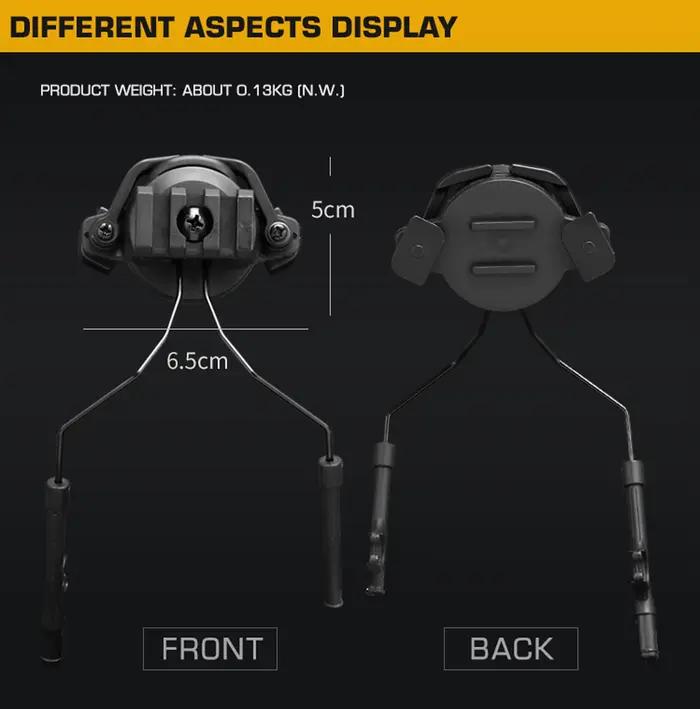 Support de casque tactique, adaptateur de Rail de casque rapide, support pivotant, accessoires de casque d'oreille de tir Airsoft, équipement tactique