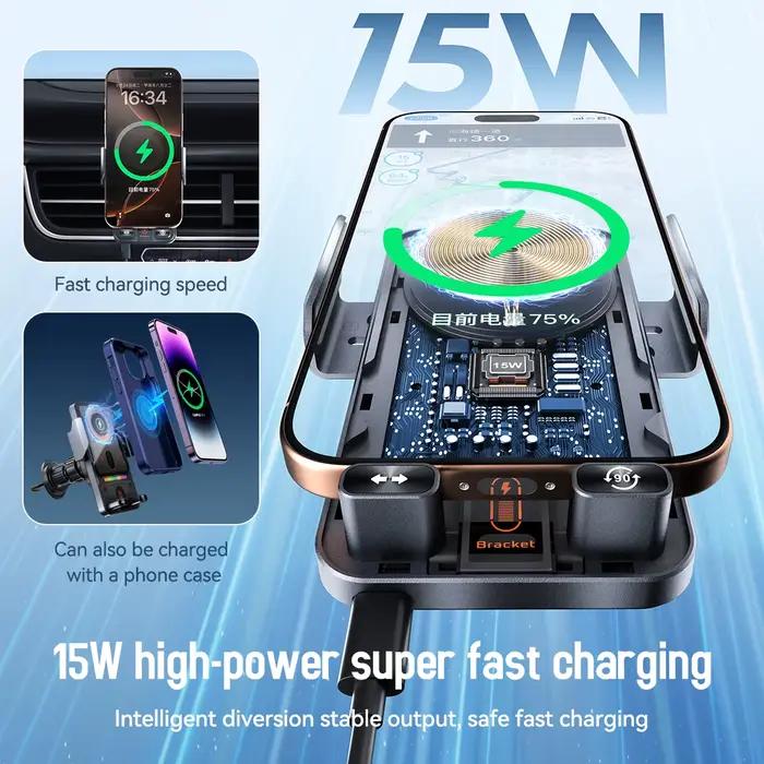 Chargeur sans fil 15W, induction intelligente