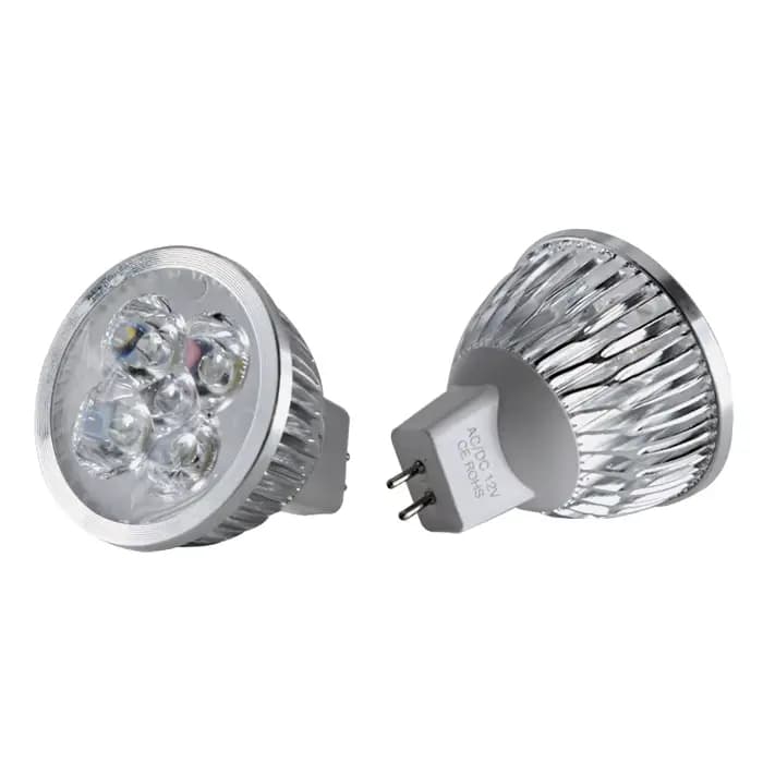 Lamba MR16 projecteur Led 4W 3000K 6000K Ac DC 12v 24v Super lumineux maison plafonnier Spot sous armoire lumière lampe en aluminium 12 V