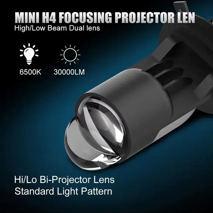 H4 lentille phares 160W 90000LM Auto lampe Mini lentille LED 9003 HIB2 ampoules voiture moto double projecteur Len LED automobile 12V 24V