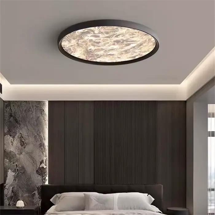 Plafonnier mince minimaliste nuage brume lampe principale led lampe ronde pour chambre Art intérieur Protection des yeux art lampe décorative