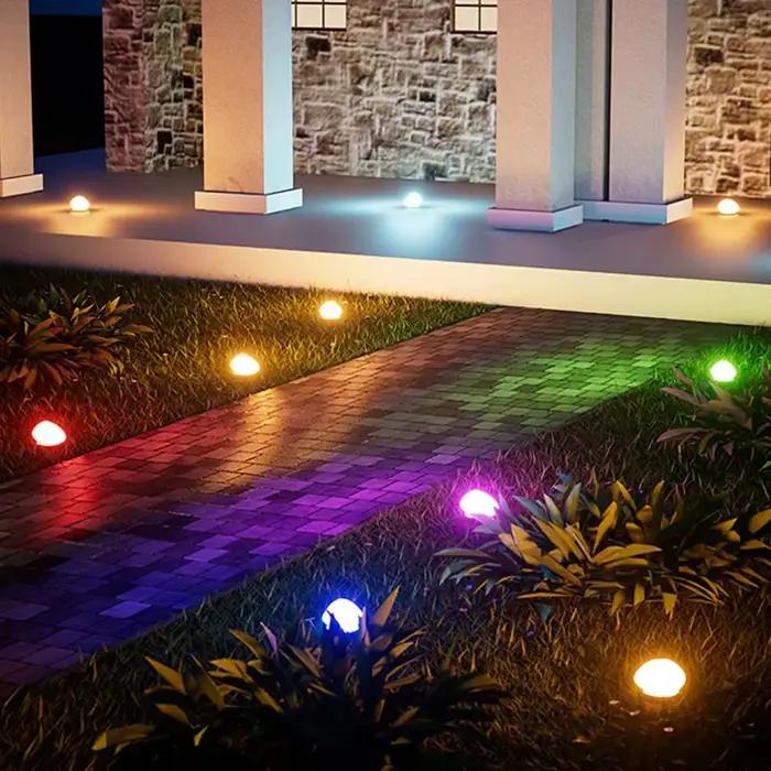Lampe solaire en forme de pavé