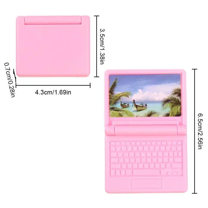 Mini ordinateur portable pliable, accessoires de beurre, ordinateur portable, jouet de bureau, mini courses, mode 216.239.