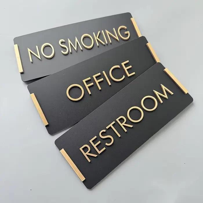 Panneau de toilettes, signalisation rectangulaire créative, panneau d'avertissement pour non fumer, panneau de rappel chaud