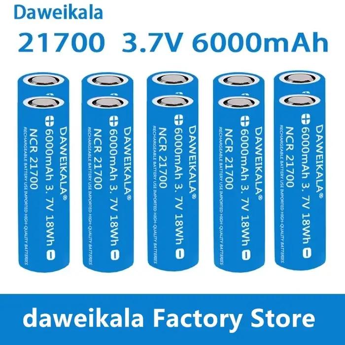 Batterie li-ion de grande capacité 21700 3.7V 6000mAh