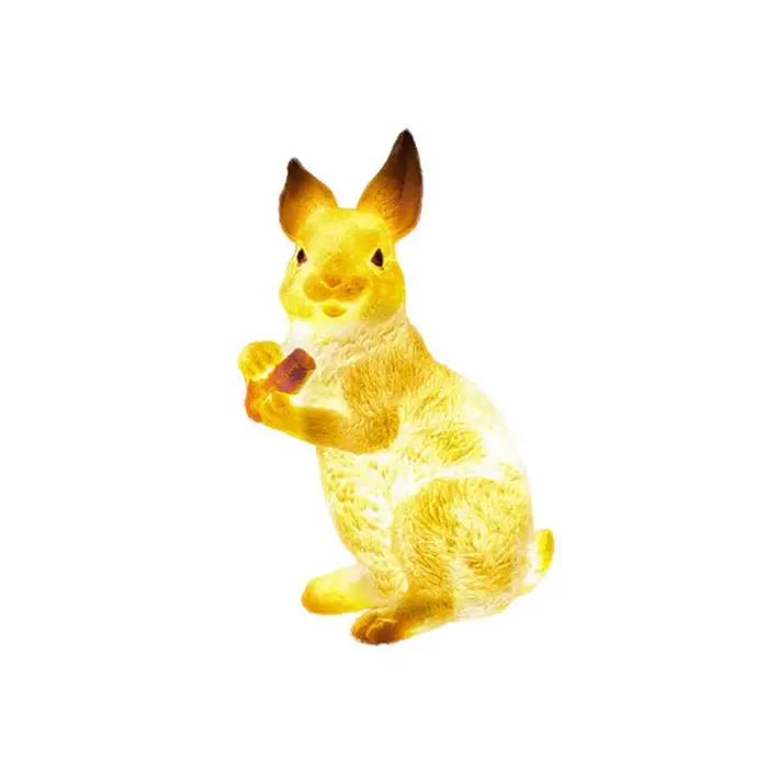 Lampe LED en Forme de Lapin et de Marijuana, Imperméable, Éclairage d'Extérieur, Idéal pour un Jardin, un Parc ou une Pelouse