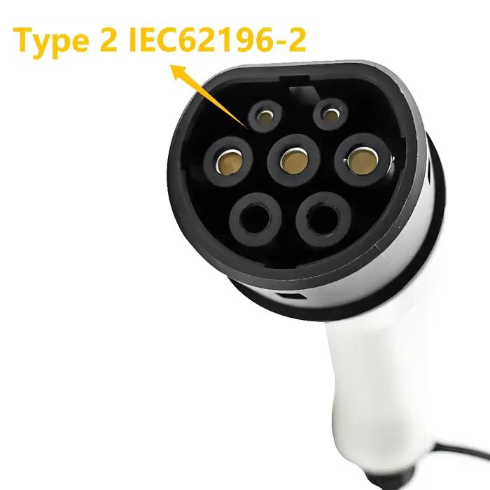 Prise de chargeur EV avec câble Type2 16A