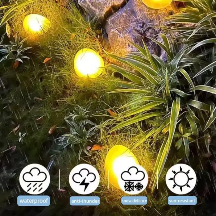 Lampes solaires en forme de galets