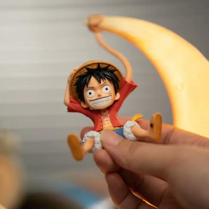 Luffy Anime Veilleuse pour Enfants, Lampe Lunaire, Contrôle Magnétique, Décoration de Bureau Périphérique, Cadeaux de Vacances Amusants, 1 Pc