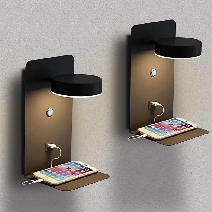 Applique Murale LED avec Chargeur USB pour Chambre à Coucher, Luminaire Décoratif d'Nik, Panneaux Muraux avec Joli, Applique Moderne pour Allée et Salon applique murale interirieur decoration maison l