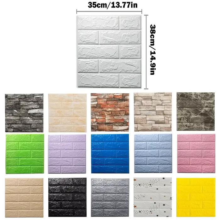 Panneaux muraux en mousse 3D épaissie, autocollants, imperméables, pour la décoration de la maison, chambre, salle de bain, cuisine, autocollant pour la maison