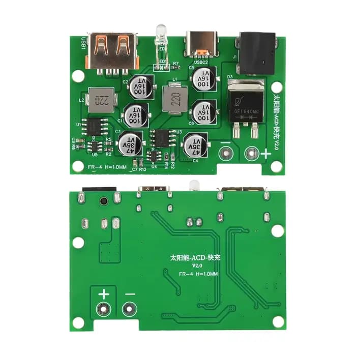 Contrôleur de Charge solaire MPPT, régulateur de batterie de panneau solaire, Interface USBA type-c DC pour les amateurs de bricolage