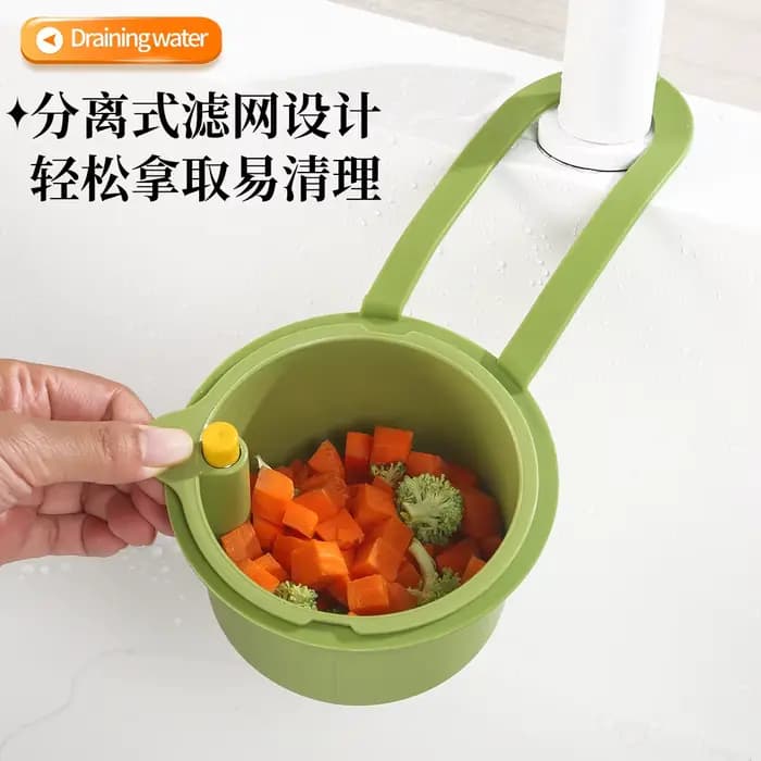 Égouttoir suspendu pour évier de cuisine, panier de lavage de légumes, filtre à résidus alimentaires, support de rangement pour évier