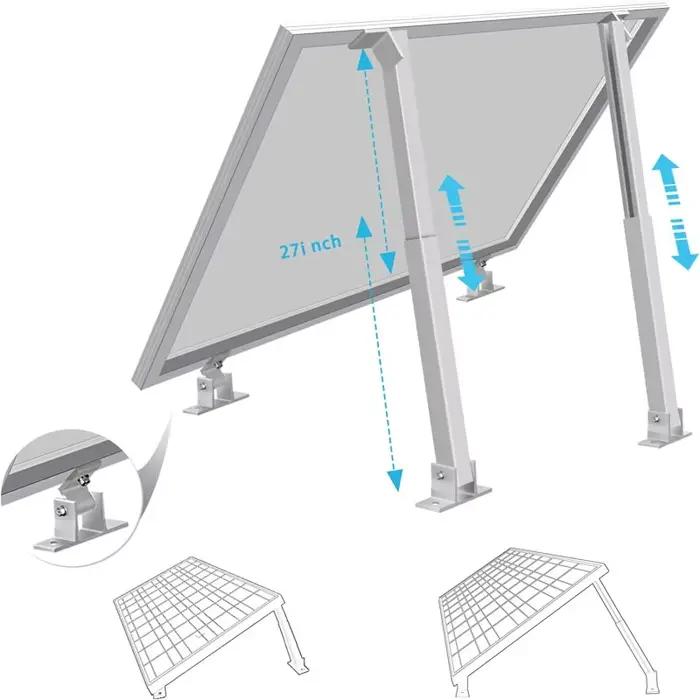 Panneau solaire inclinable réglable en aluminium