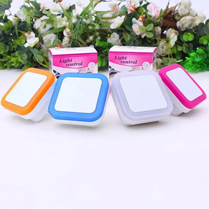 Mini lampe de nuit LED sans fil à capteur carré, prise EU/US, éclairage intérieur pour bébé, enfant, chambre, salon, couloir, décoration de la maison