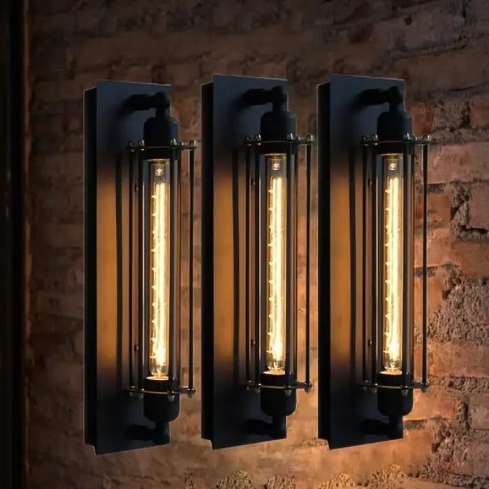 Lampe murale en fer de style industriel rétro, pour couloir, escalier, restaurant, loft, chambre à coucher, lampe de chevet, décoration de la maison, éclairage LED intérieur