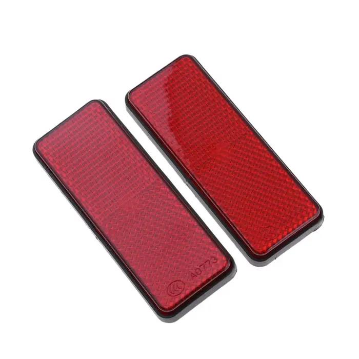 Réflecteur réfléchissant rectangulaire pour moto, ATV, Scooter, Dirt Bike, cyclomoteur, 4 roues, accessoires extérieurs, 2 pièces