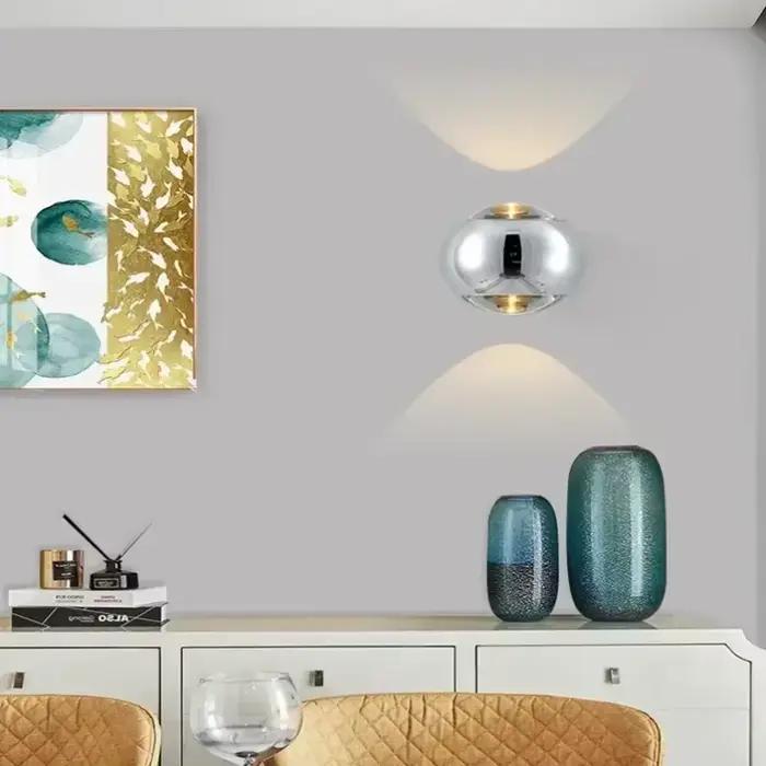 Art de luxe en aluminium applique murale en verre décoration applique pour salon salle à manger chambre couloir escalier décor à la maison applique