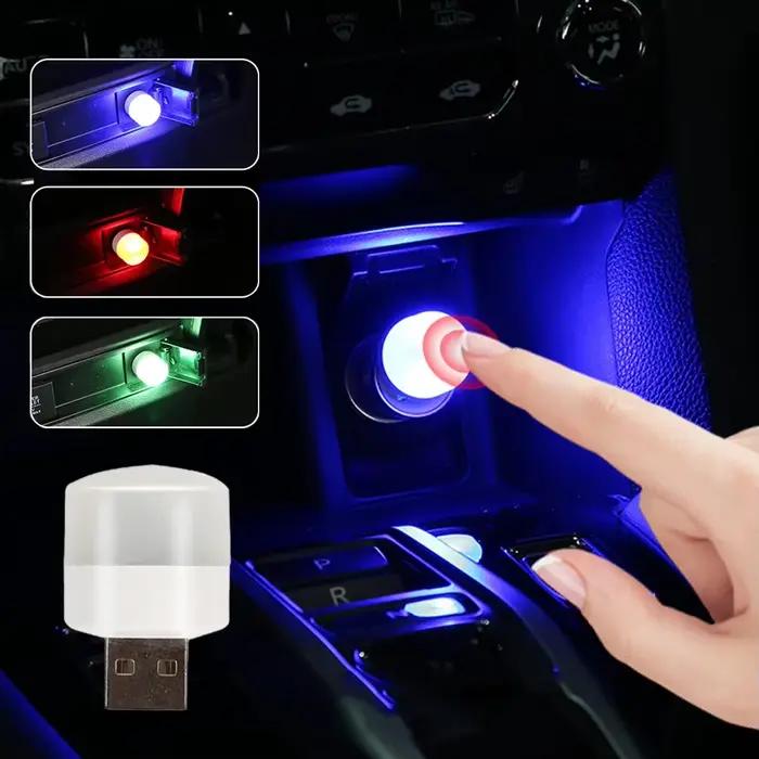 Lumière d'ambiance de voiture LED Intérieur USB Tactile Décorations lumineuses Lumières de lecture automatique Lampe décorative colorée Accessoires