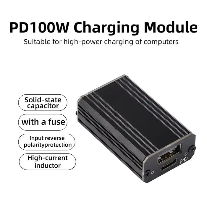 Module de charge rapide haute puissance PD 100W, chargeur de voiture de type Buck DC 9V-24V avec condensateur à semi-conducteurs pour PC ou appareil haute puissance