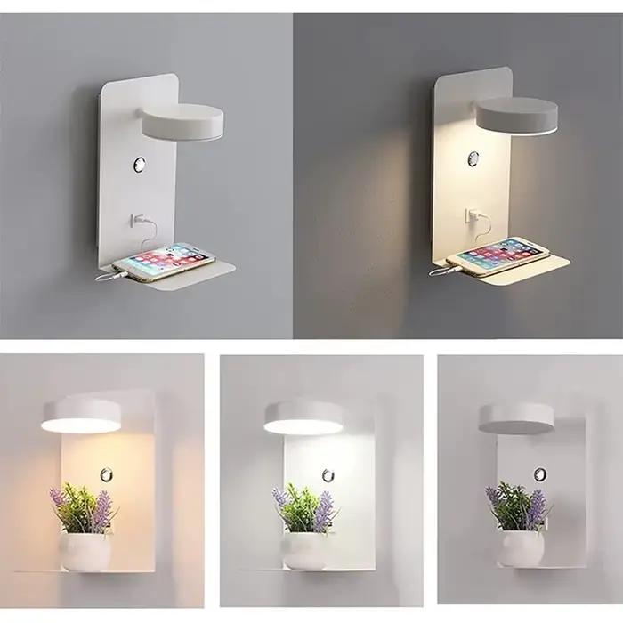 Applique Murale LED avec Chargeur USB pour Chambre à Coucher, Luminaire Décoratif d'Nik, Panneaux Muraux avec Joli, Applique Moderne pour Allée et Salon applique murale interirieur decoration maison l