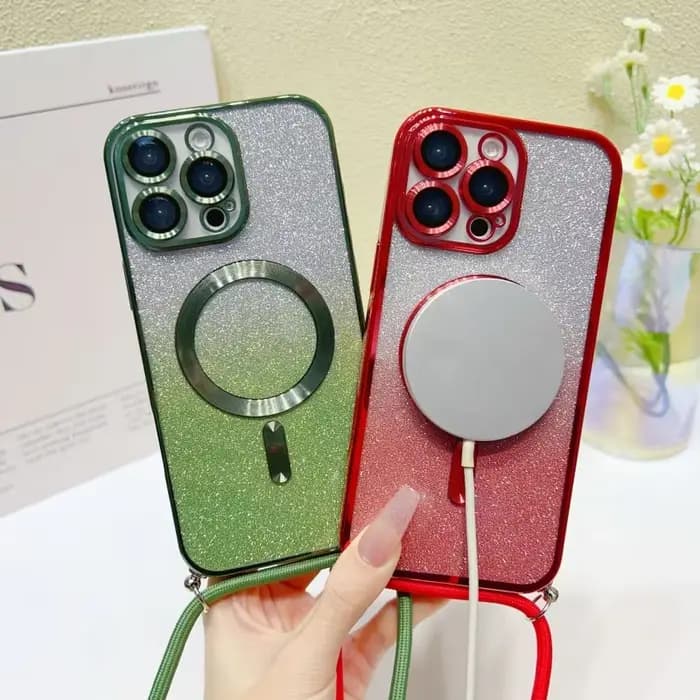 Étui magnétique avec sangle pour Samsung S25 Ultra Galaxy S24 FE S21 S26 S22 S23 Plus A56