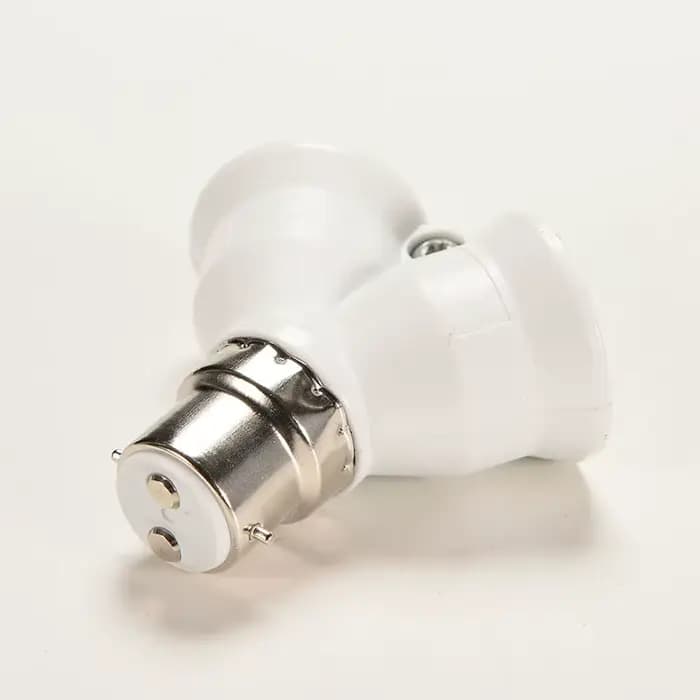 B22 à 2x E27 ampoule à baïonnette convertisseur de lampe adaptateur séparateur douille à vis
