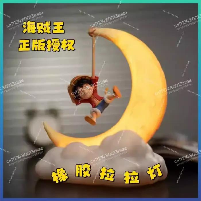 Lampe de nuit One Piece originale Luffy, décoration de bureau, lampe lune à commande magnétique, cadeaux amusants pour enfants, idéal pour les fêtes
