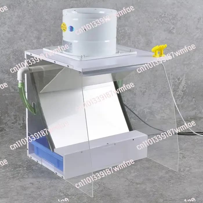 Cabine de peinture portable à rideau d'eau avec ventilateur d'extraction, mini-station de pulvérisation professionnelle pour la peinture de modèles Gunpla