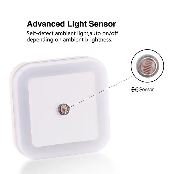 Mini lampe de nuit LED sans fil à capteur carré, prise EU/US, éclairage intérieur pour bébé, enfant, chambre, salon, couloir, décoration de la maison