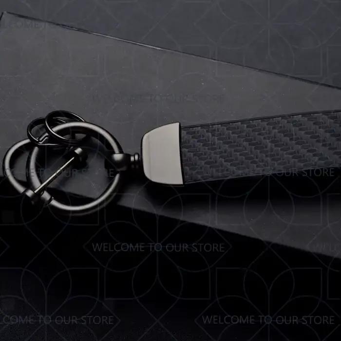 Porte-clés de voiture pour INITIALE PARIS Captur Clio, Logo de couleur française, widget en métal, accessoires d'ornements en cuir et Fiber de carbone