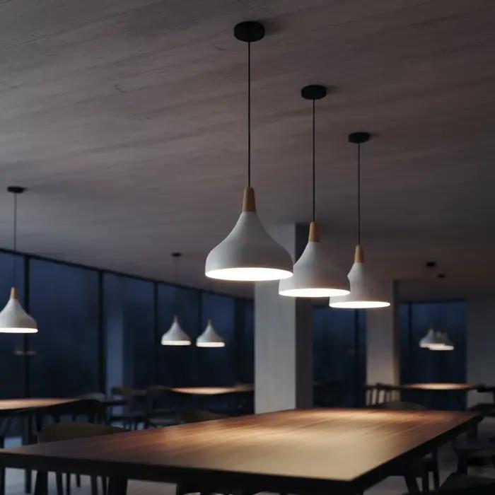 Lampes suspendues modernes nordiques en fer noir vintage, luminaires suspendus e27 pour salon, table à manger, chevet