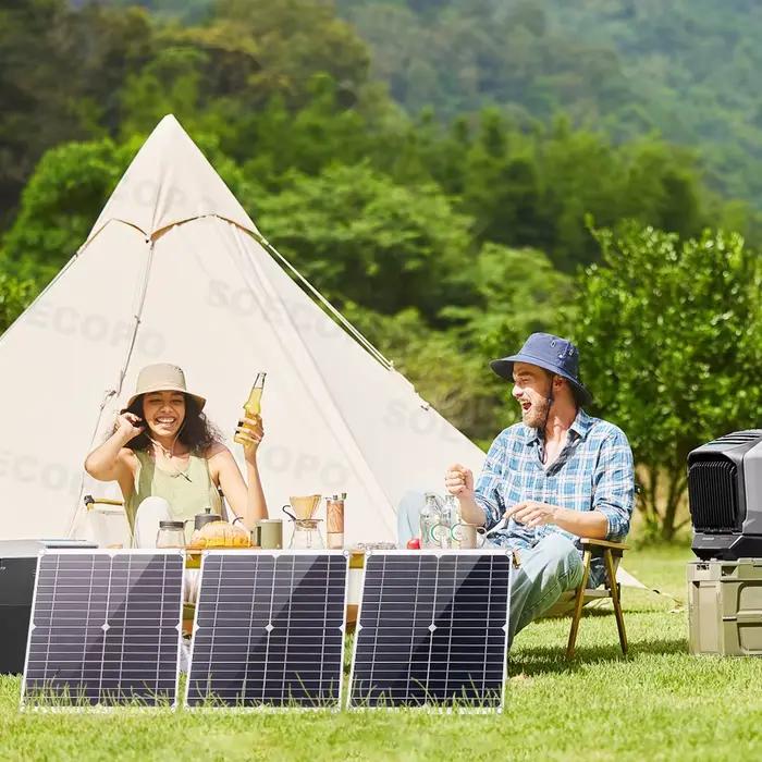 SOECOPO 900W (contrôleur 100A gratuit) Kit de panneaux solaires portables-3*300W
