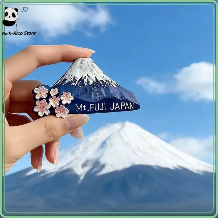 Aimants de réfrigérateur 3D en résine peinte, Souvenirs touristiques du mont Fuji à Tokyo japon, autocollants de réfrigérateur, décoration de maison, cadeaux créatifs