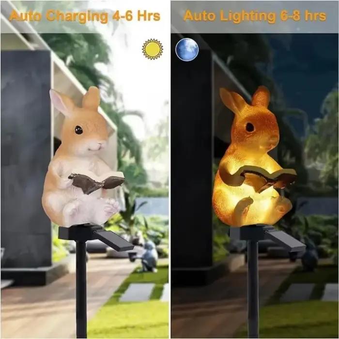 Lampe solaire de jardin en résine