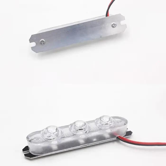 1 paire de feux stroboscopiques à 3 LED, clignotants automatiques, stroboscopes, feux de signalisation d'avertissement pour voiture et moto