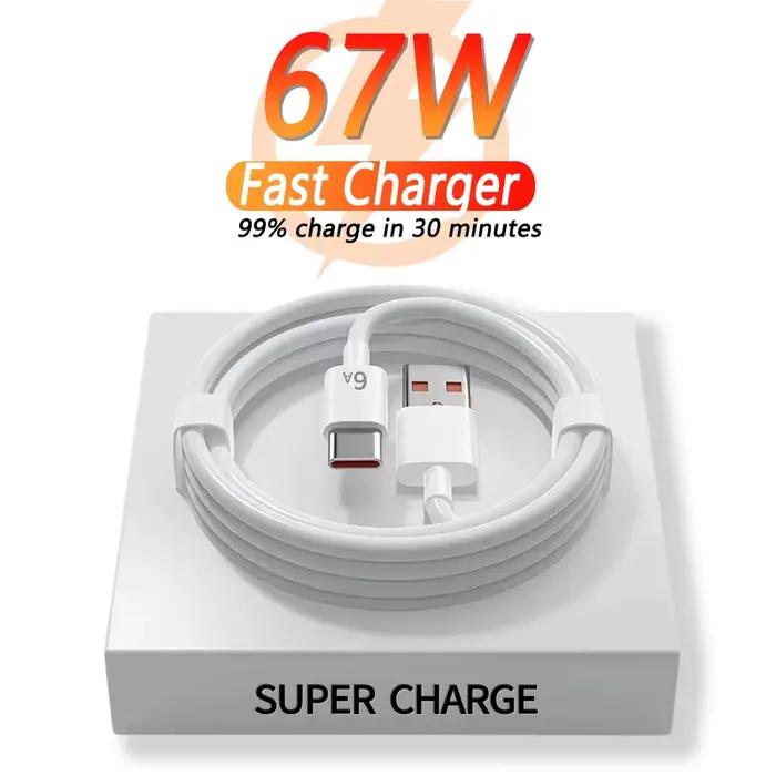 Chargeur USB Super Rapide 67W pour Xiaomi, Adaptateur Secteur Mi 12 11, Câble Type C 6A, POCO X5 X4 Pro Note 9 10 11