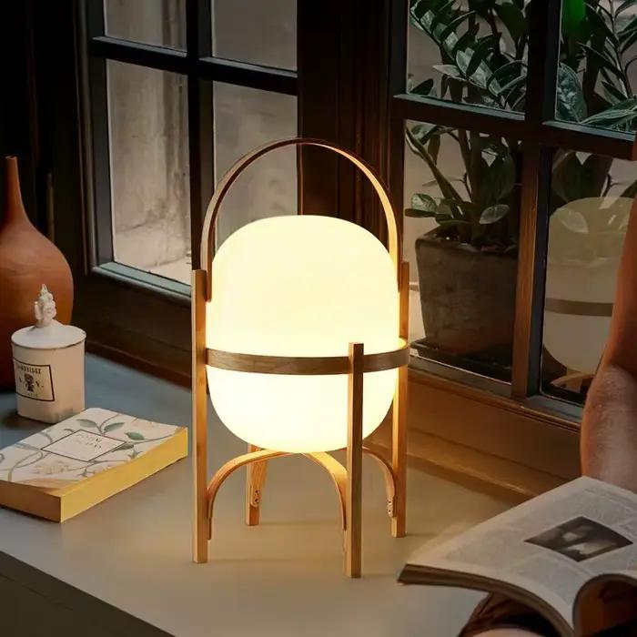 Moderne japon Design noyer bois LED lampadaire maison créative éclairage décoratif étude salon chambre lampe de chevet