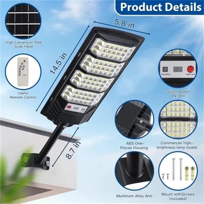 Lampe solaire LED puissante 100000LM 4000W/2000W/500W pour extérieur