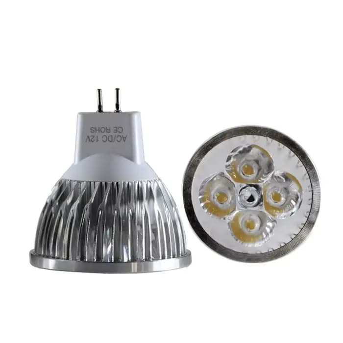Lamba MR16 projecteur Led 4W 3000K 6000K Ac DC 12v 24v Super lumineux maison plafonnier Spot sous armoire lumière lampe en aluminium 12 V