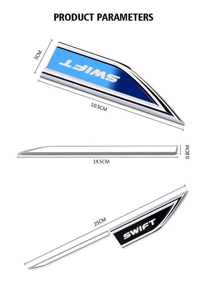 Autocollants de lame de porte latérale de voiture, accessoires intérieurs pour Suzuki SWIFT, 2 pièces